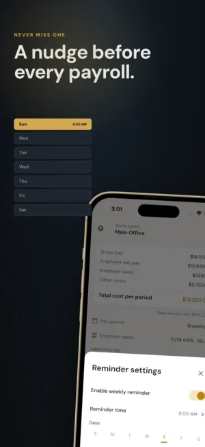 WorkLogs44 — Run reminders